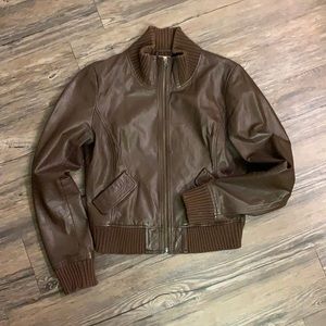 Frenchi Leather Bomber Jacket